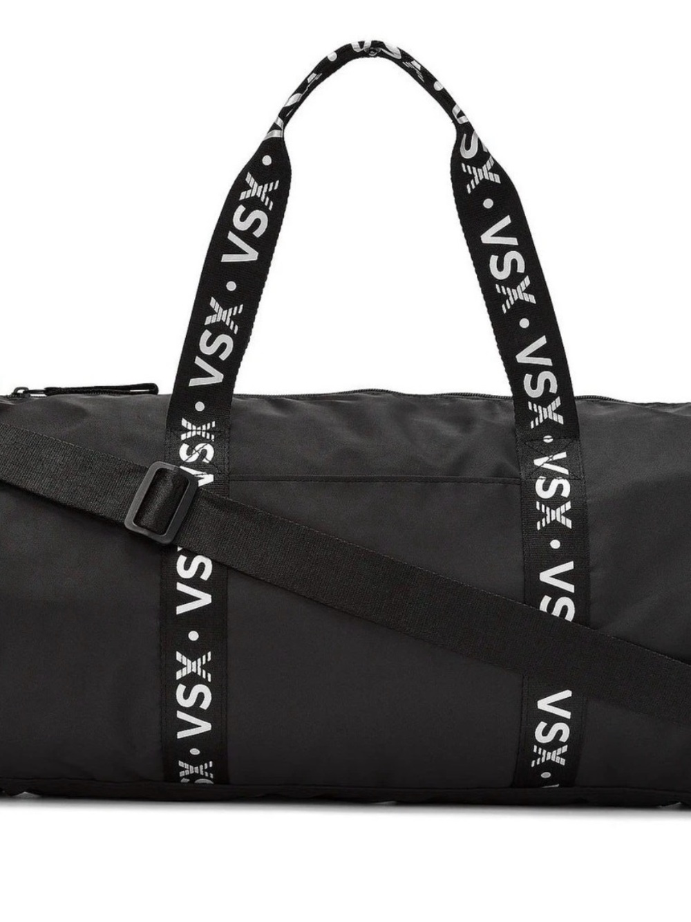 Victoria's Secret Black VSX Logo Strap Duffel Bag